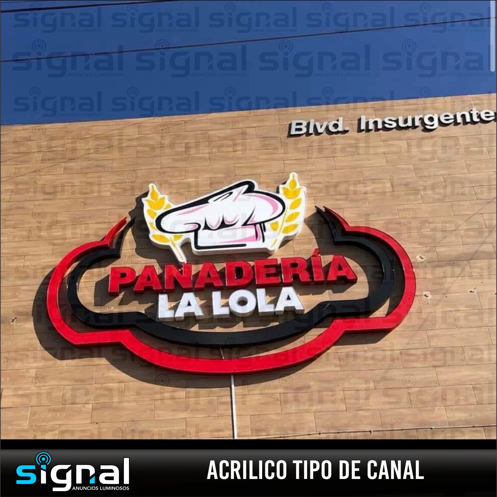 Acrilito tipo canal en merida