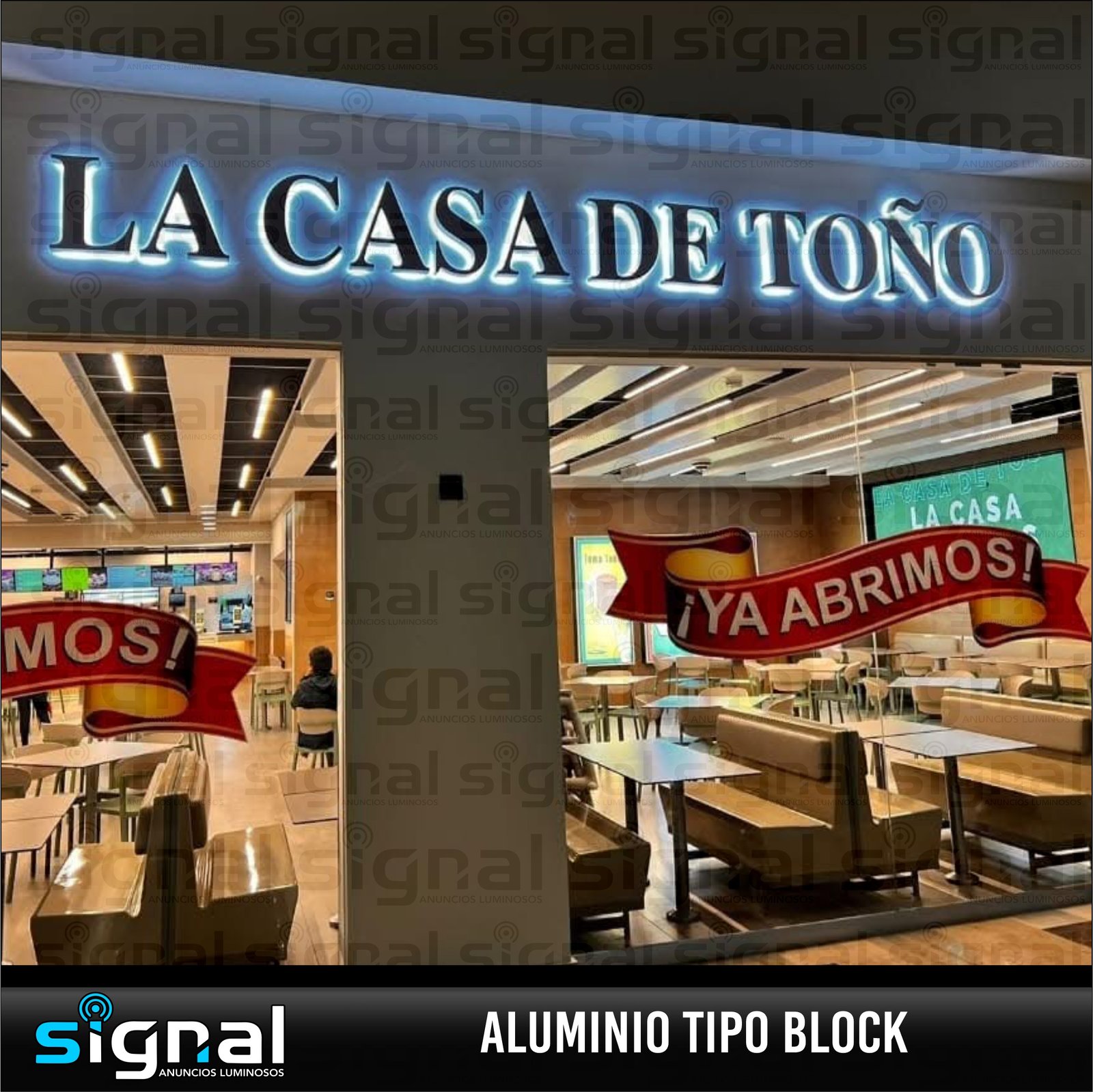 Anuncio de aluminio natural o esmaltado en merida