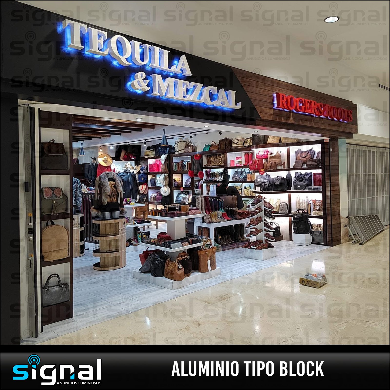 Anuncio de aluminio natural o esmaltado en merida