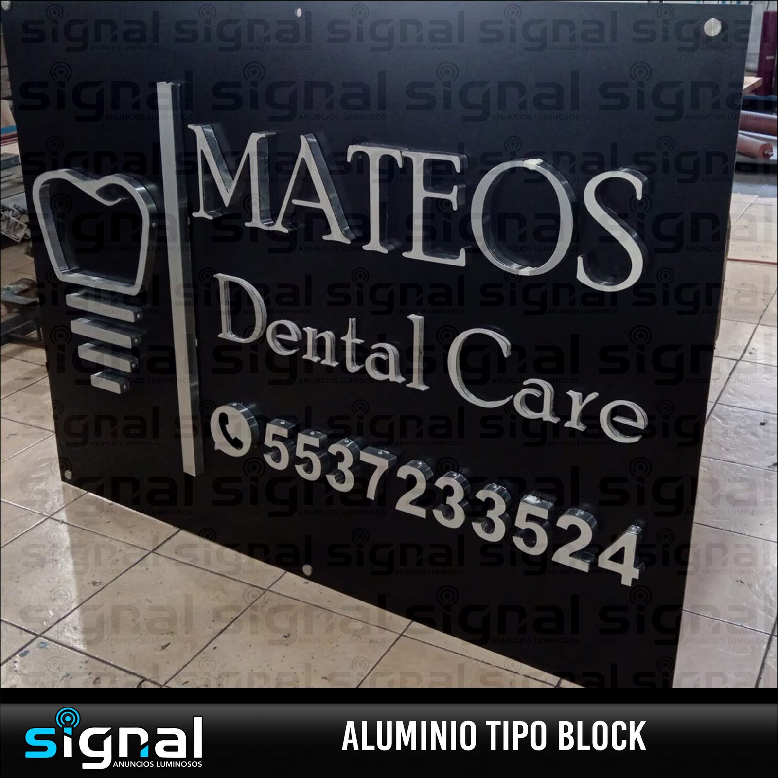 Anuncio de aluminio natural o esmaltado en merida
