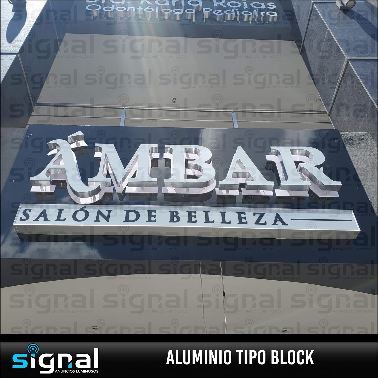 Anuncio de aluminio natural o esmaltado en merida