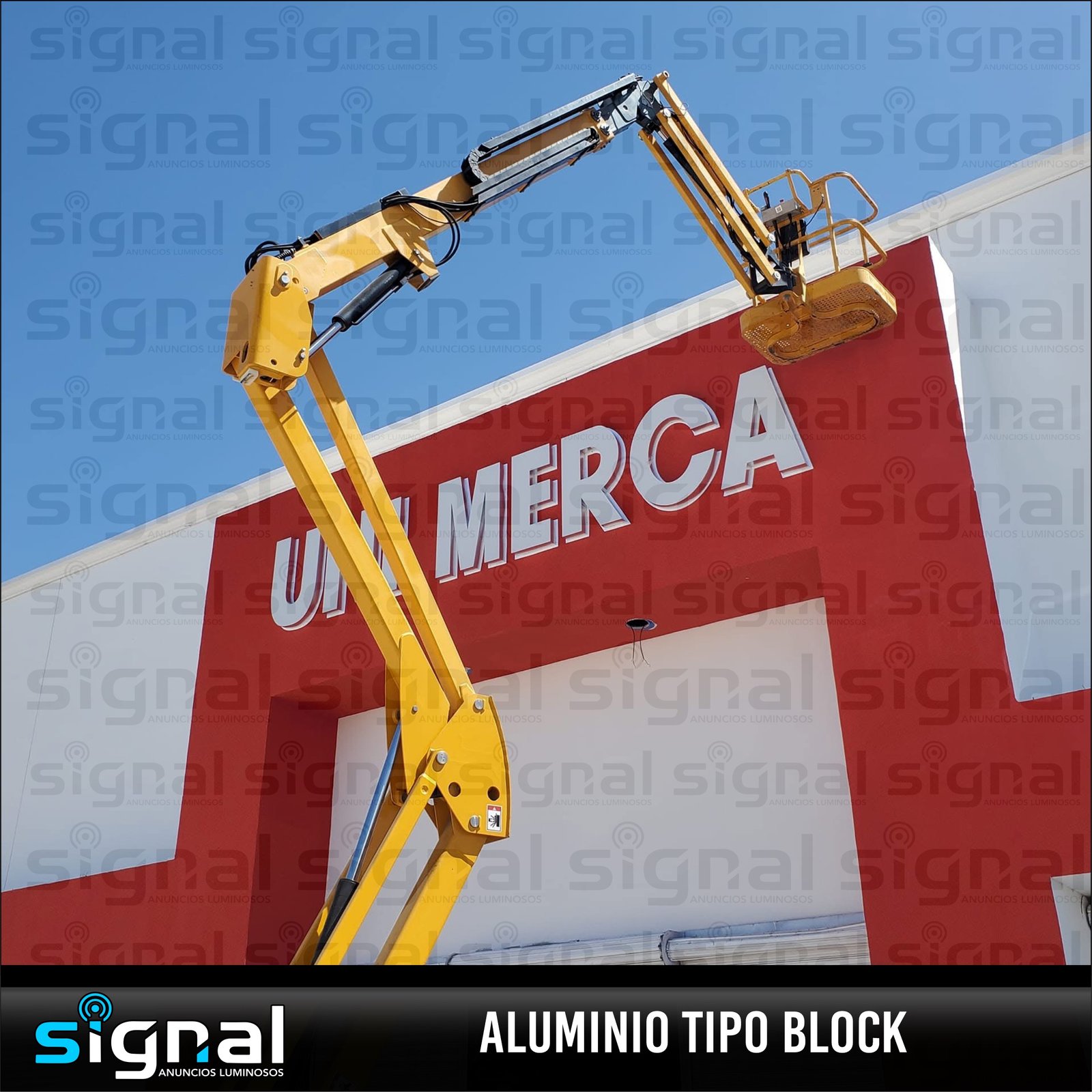 Anuncio de aluminio natural o esmaltado en merida