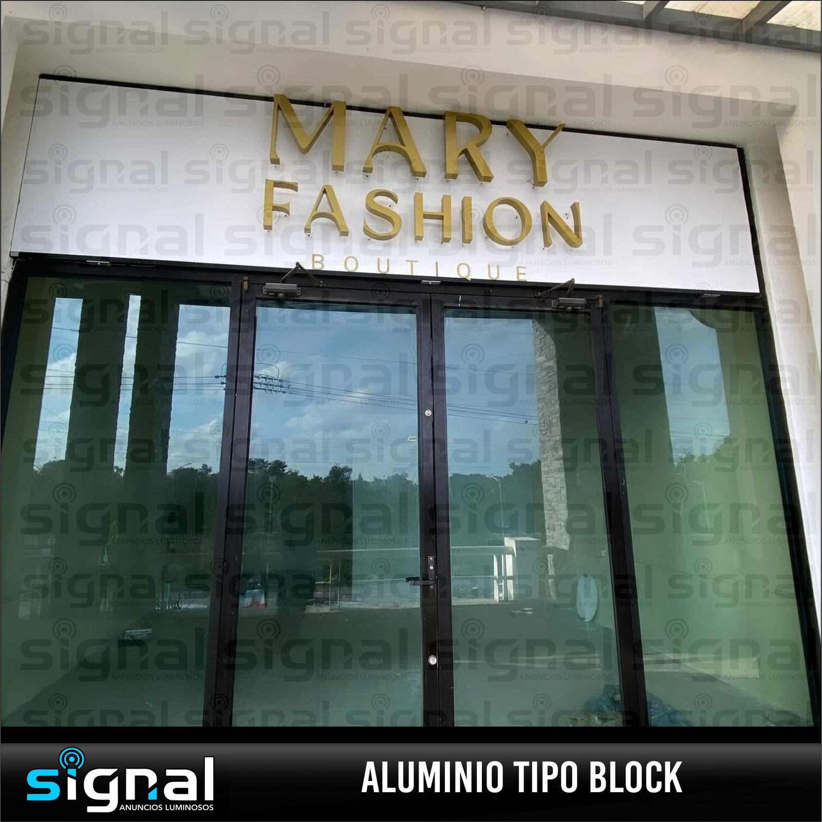 Anuncio de aluminio natural o esmaltado en merida