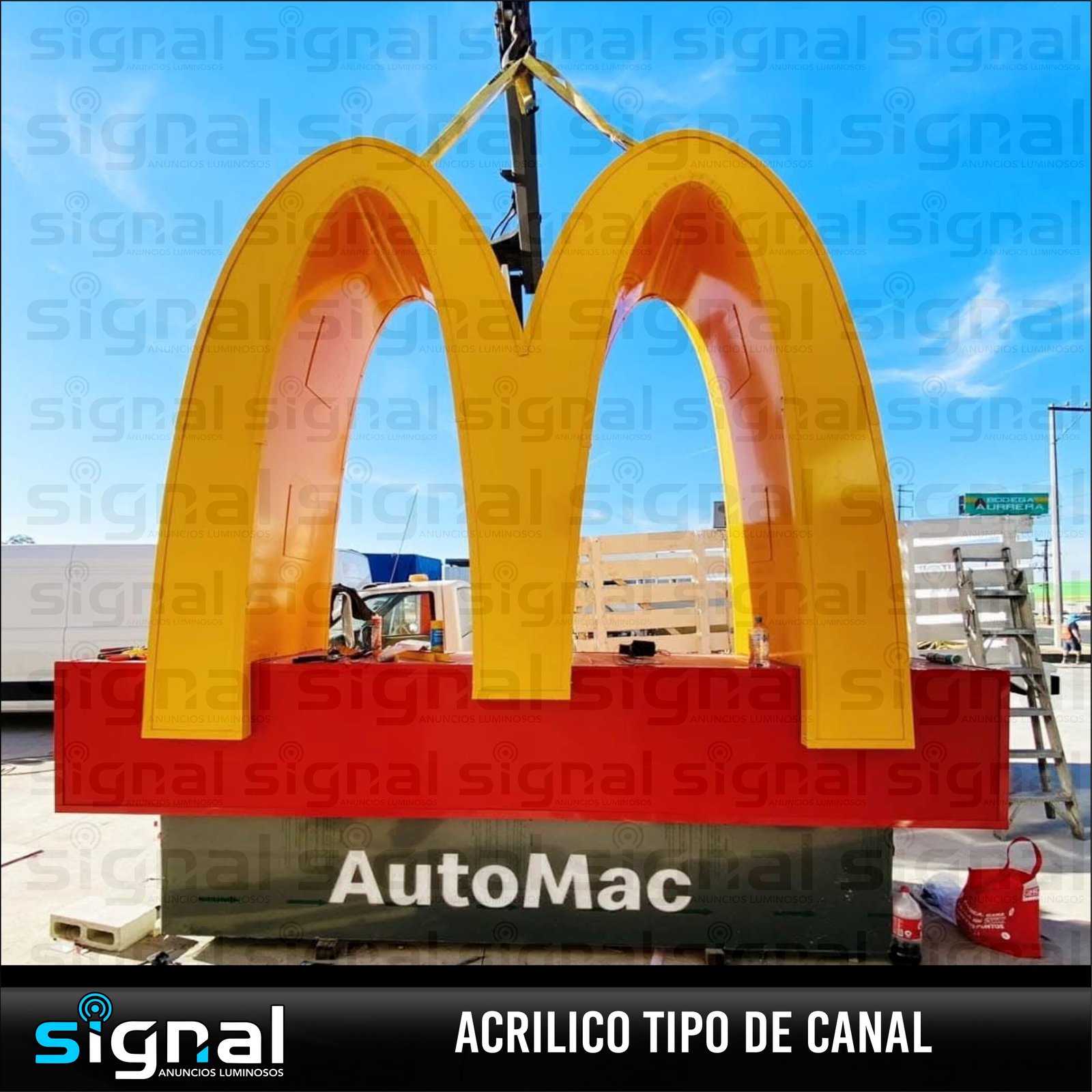 Anuncio de acrilico tipo canal en merida