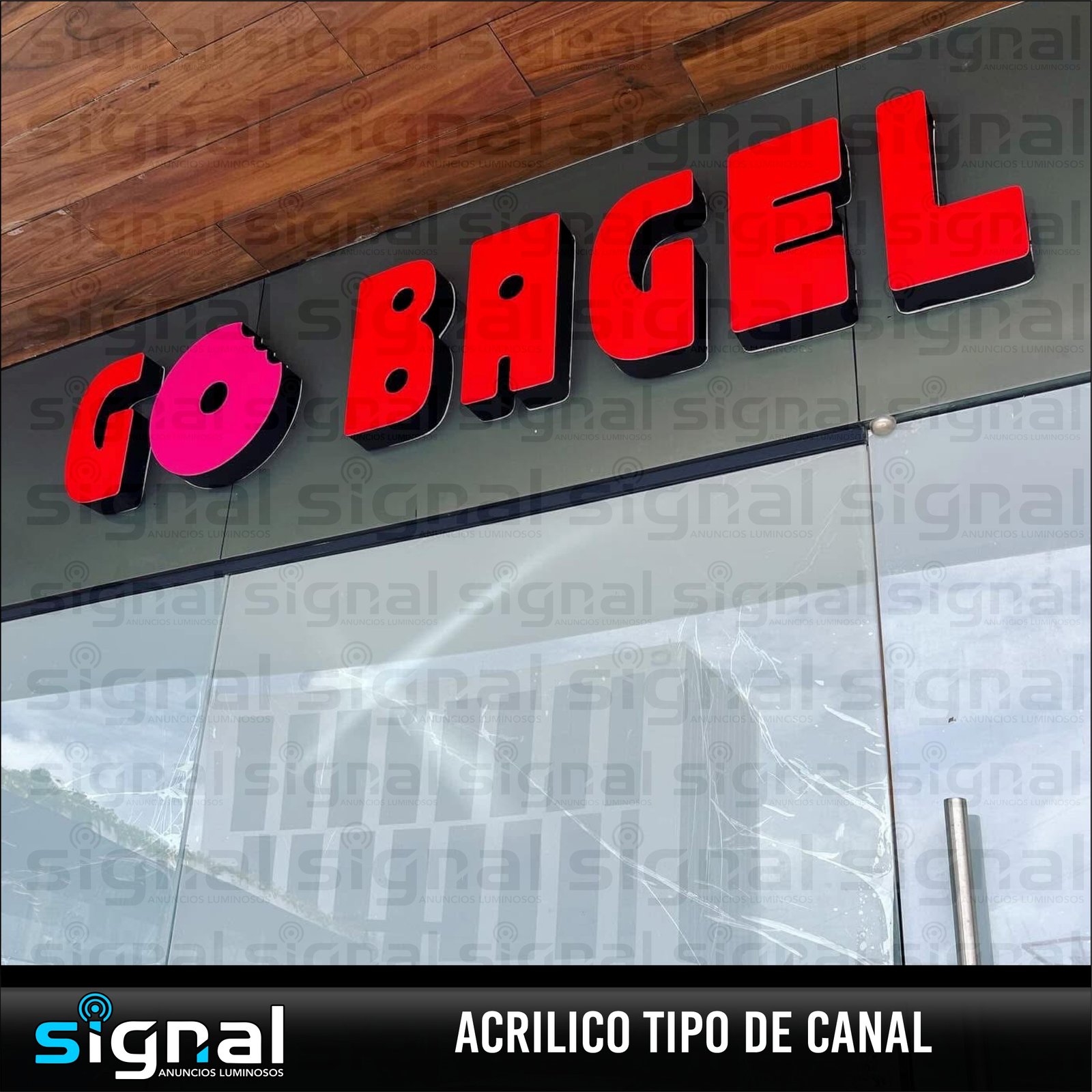Anuncio de acrilico tipo canal en merida