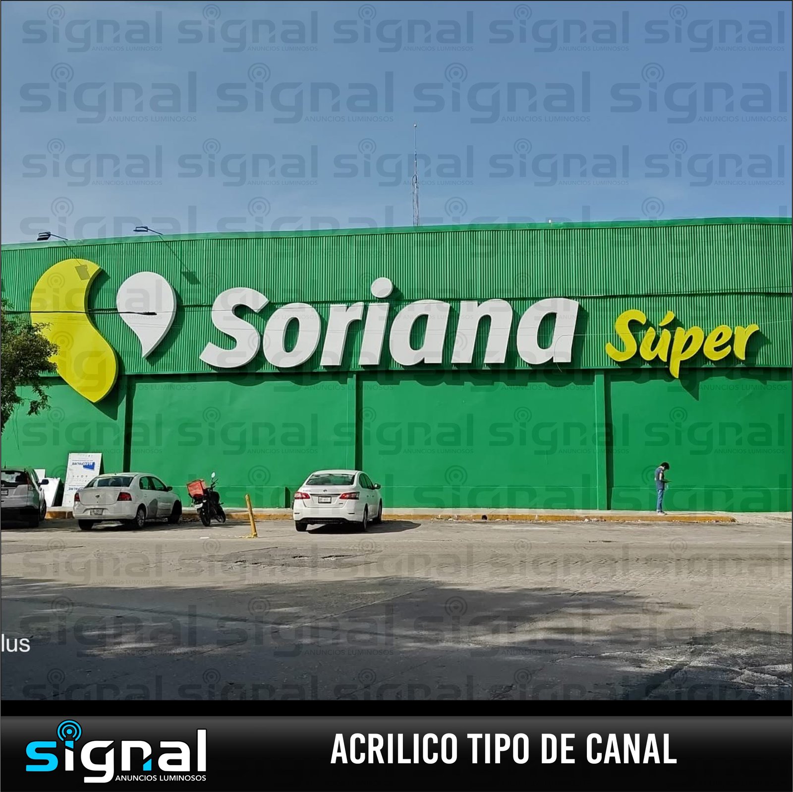 Anuncio de acrilico tipo canal en merida